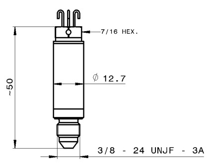 Technical drawing for HI5000 downhole pressure transmitter