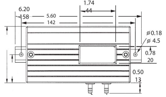 Technical drawing for PR3202 UL Ultra low range differential pressure transmitter