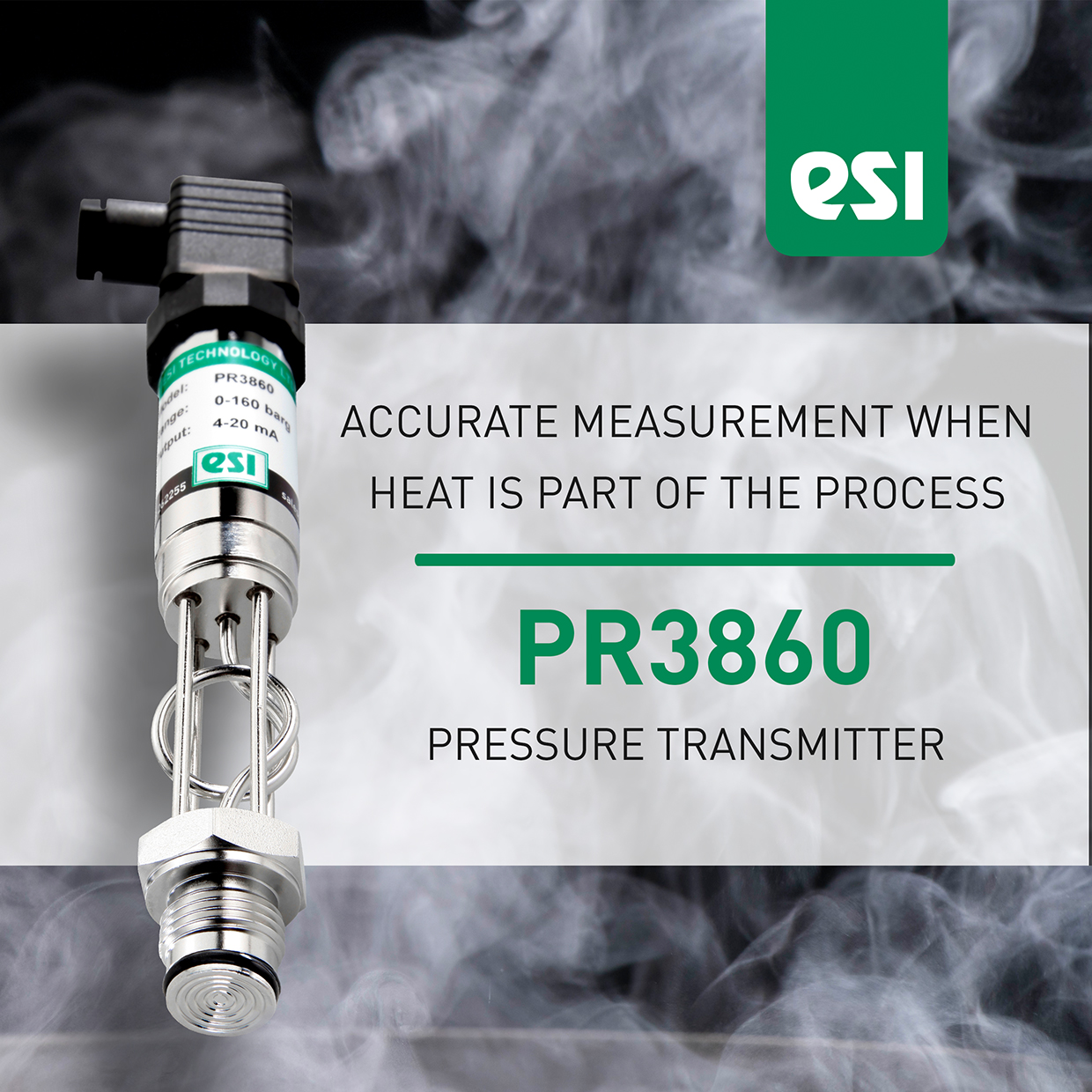 PR3860 high temperature pressure transmitter with flush diaphragm